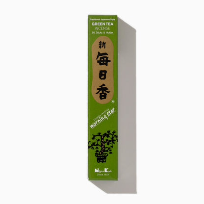 Morning Star GREEN TEA - Incense sticks and holder