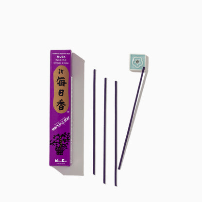 Morning Star MUSK - Incense sticks and holder