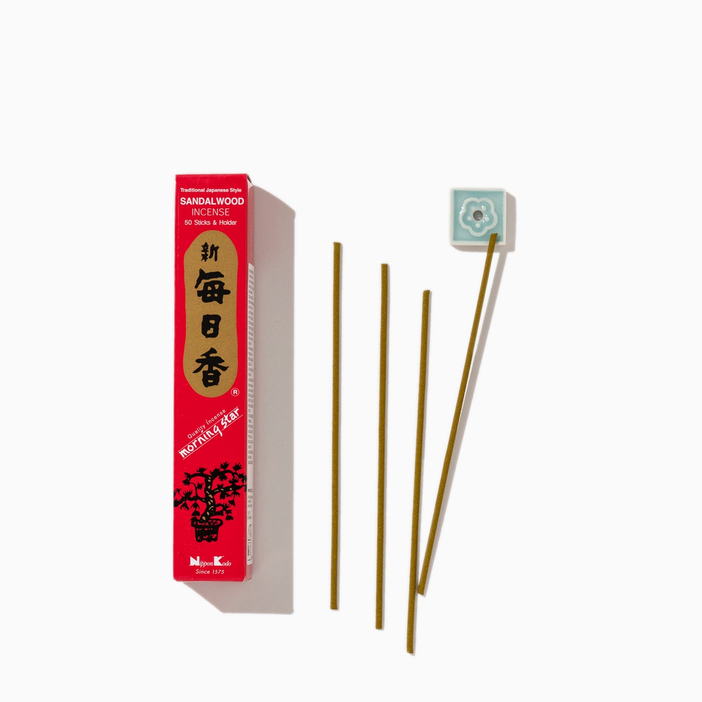 Morning Star SANDALWOOD - Incense sticks and holder