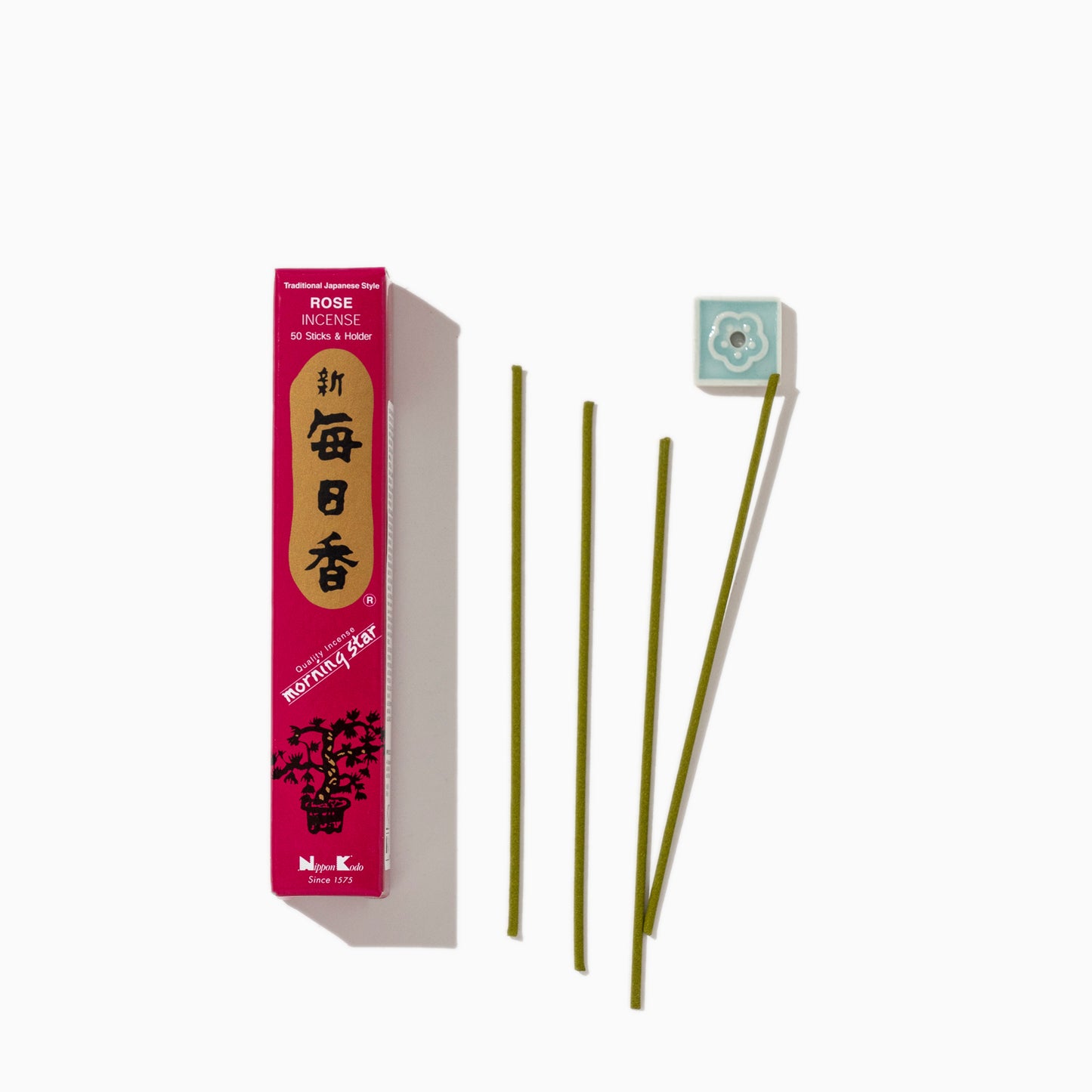 Morning Star ROSE - Incense sticks and holder