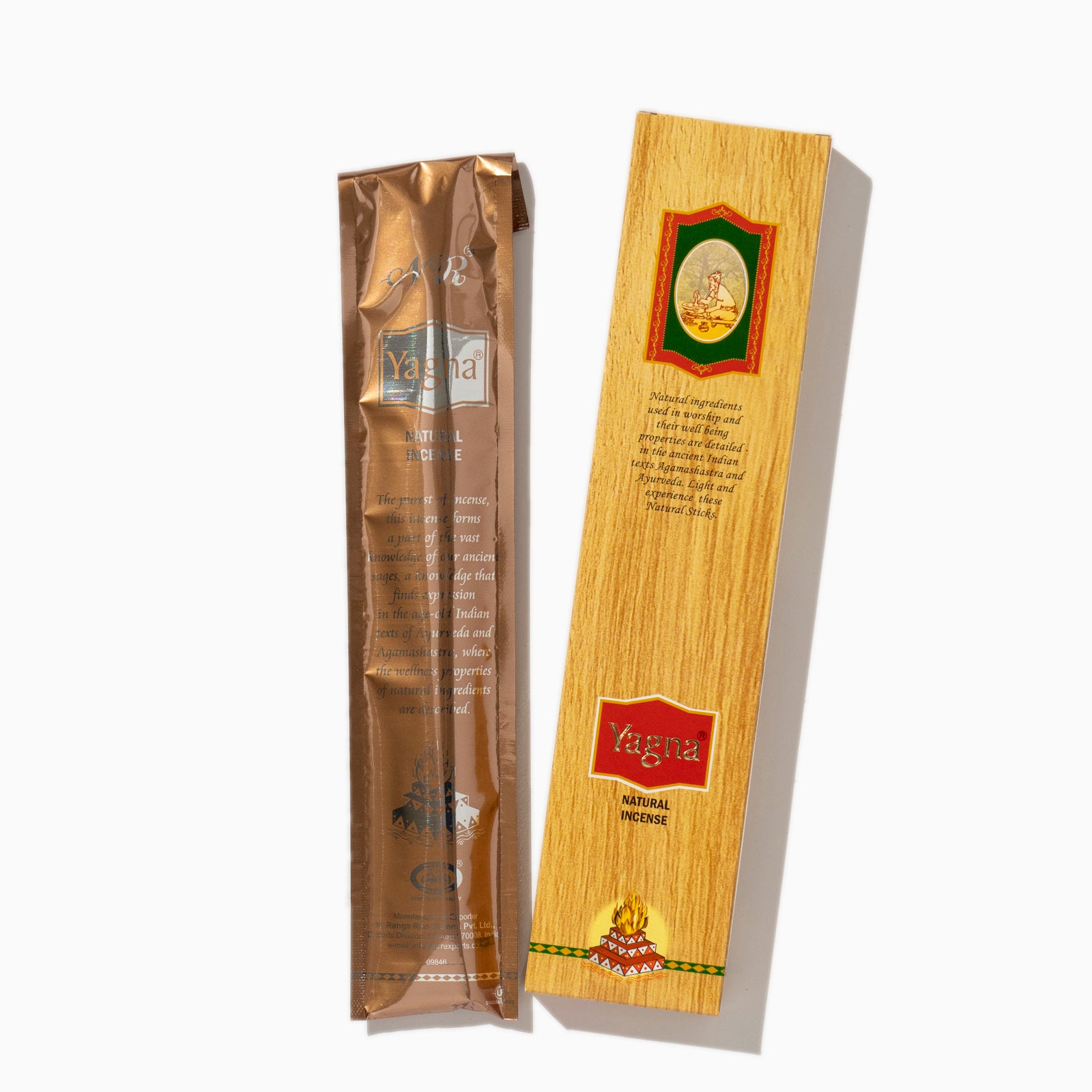 open box of Parampara Cycle Indian incense sticks on white background