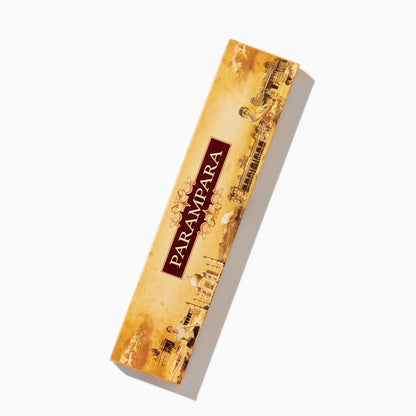 box of Parampara Cycle Indian incense sticks on white background